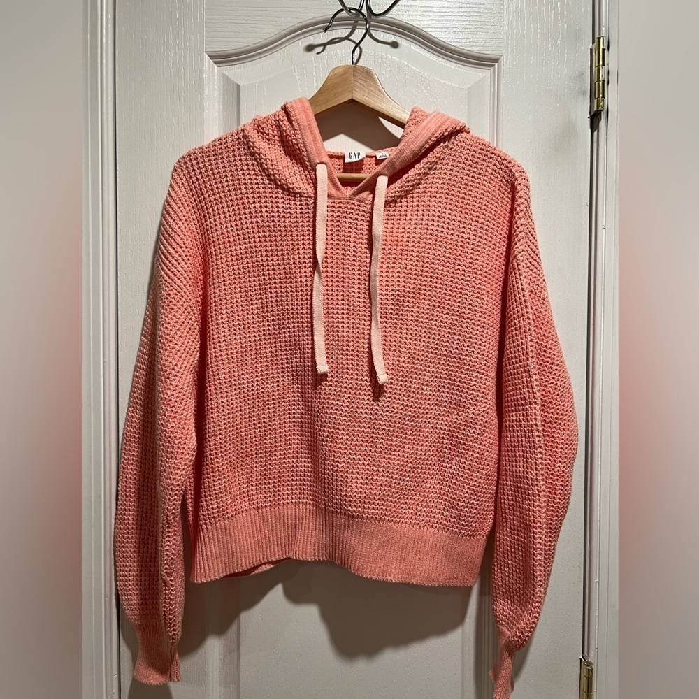 Gap cotton knit hooded sweater size small.